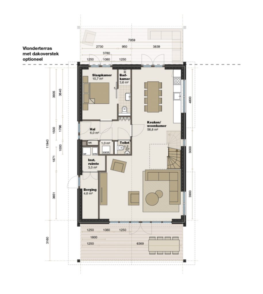 Plattegrond Patrijs - Begane grond