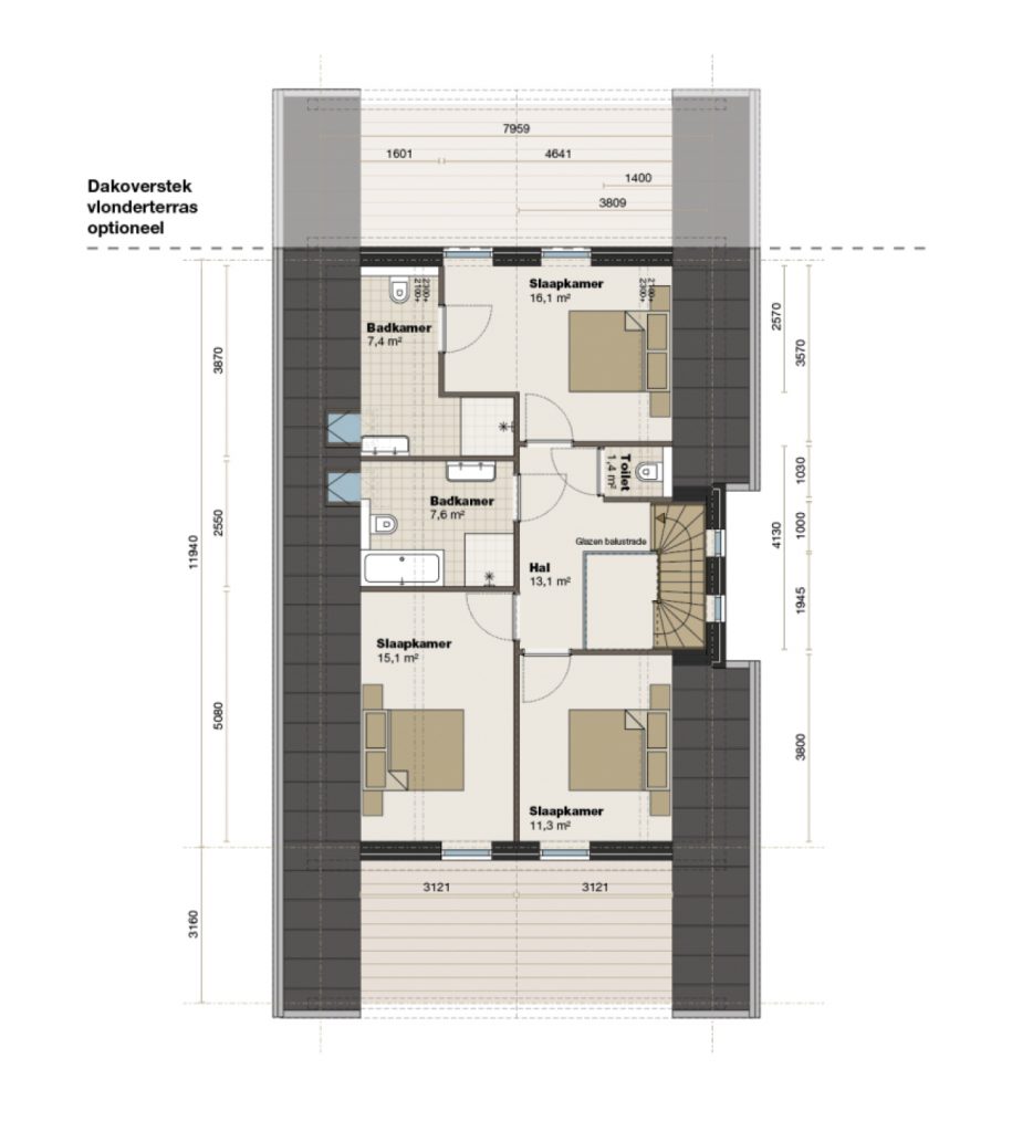 Plattegrond Patrijs - 1e verdieping